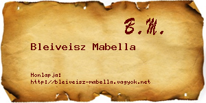 Bleiveisz Mabella névjegykártya